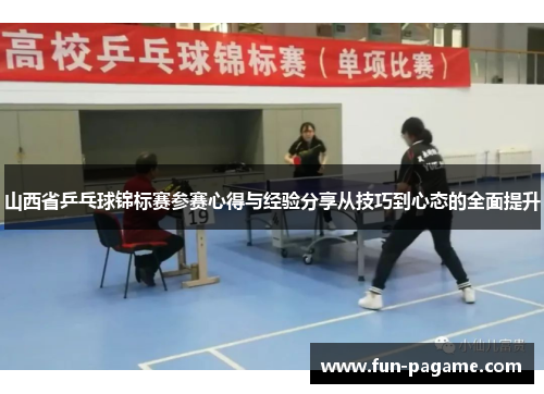山西省乒乓球锦标赛参赛心得与经验分享从技巧到心态的全面提升