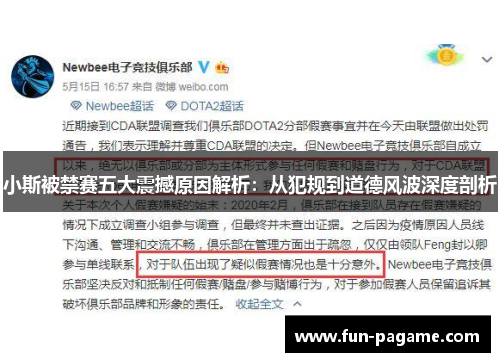 小斯被禁赛五大震撼原因解析：从犯规到道德风波深度剖析