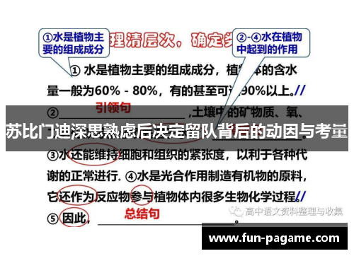苏比门迪深思熟虑后决定留队背后的动因与考量